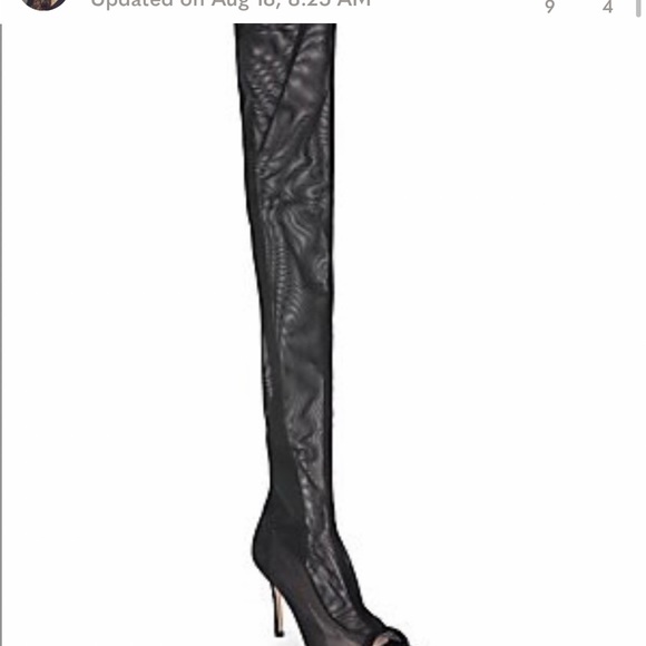 New Cushnie Emilio Mesh OTK Thigh High Boots - Picture 3 of 8